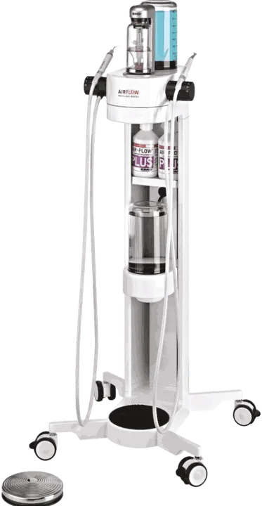 EMS Airflow® Prophylaxis Master — Swiss-engineered dental hygiene device used for Guided Biofilm Therapy (GBT) at Magical Smiles Caroline Springs, with AIRFLOW handpiece, PIEZON ultrasonic scaler, and AIR-FLOW PLUS erythritol powder